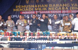 Barang Ilegal dan Berbahaya Senilai Rp 16,4 Milyar di Musnahkan Bea Cukai Batam.