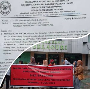 Gedung RS Selaguri Jalan Ahmad Yani No.25 Padang.Disita Pengadilan Negri Terkait Kewajiban Tak Dipenuhi Kepada Karyawan