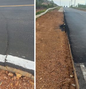 Lemahnya Pengawasan proyek Jalan Trans Barelang Bukit Bismillah Konstruksi Hancur Dalam Masa Pemeliharaan Milik Bp Batam.