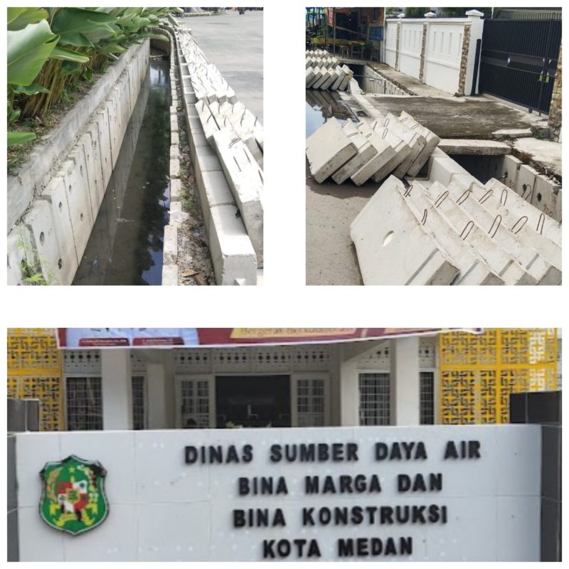 Menyorot Proyek Drainase Kota Medan Terbengkalai. Milik SDABMBK.Medan