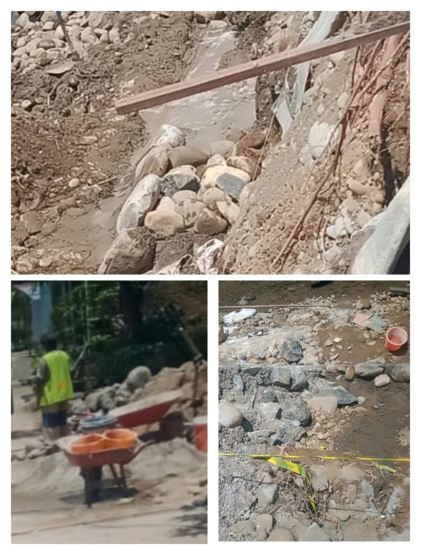 MT-AB Sorot. Proyek Penahan Tanah Parak Karakah kota Padang  di Tinggal Rekanan